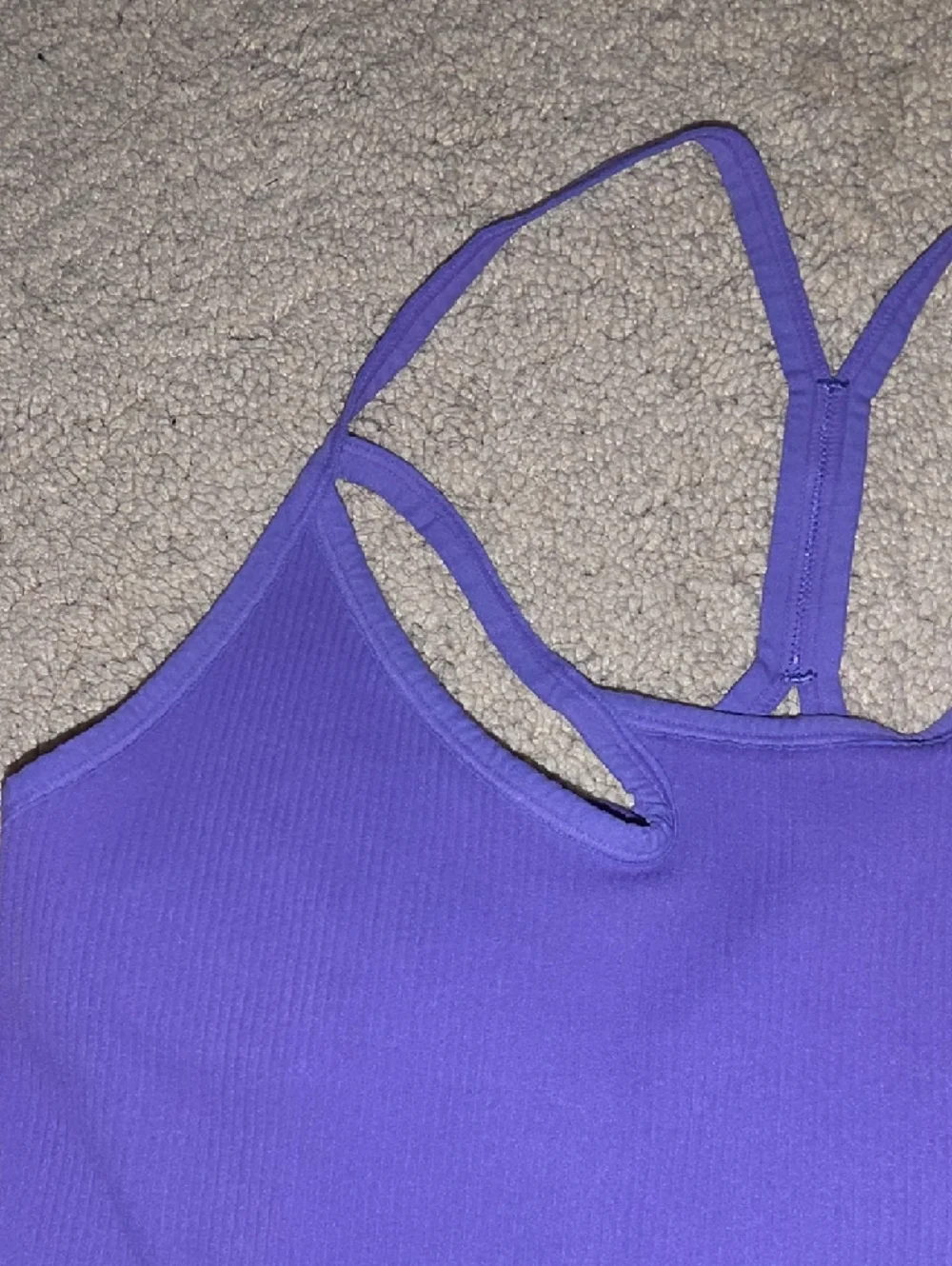 NUX Purple Ribbed Racerback Cami - Picture 2 of 4